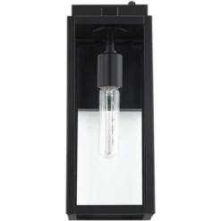 John Timberland Titan Modern Outdoor Wall Light Fixture Mystic Black Dusk To Dawn 14" Clear Glass For Post Exterior Barn Deck House Porch Yard Patio -John Timberland Shop GUEST 312e1ddb 48fe 4e4f 8b9e ff7a9c05f560