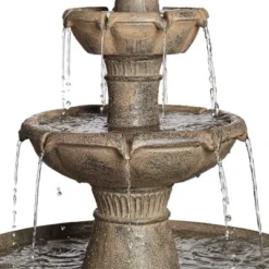 John Timberland Louvre Rustic 3 Tier Cascading Outdoor Floor Water Fountain With LED Light 44" For Yard Garden Patio Home Deck Porch Exterior Balcony -John Timberland Shop GUEST 316c1bd4 18ad 4257 bc98 4ffeef8dcd05