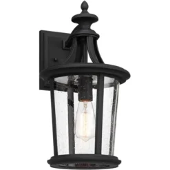 John Timberland Leto 18 1/2" High Modern Outdoor Wall Light Fixture Mount Porch House Exterior Outside Weatherproof Black Metal Clear Glass Shade -John Timberland Shop GUEST 322c4e63 5558 4717 827e 93e50e8a0d6d