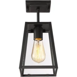 John Timberland Arrington Modern Semi Flush Mount Outdoor Ceiling Light Mystic Black 11 3/4" Clear Glass For Post Exterior Barn Deck House Porch Yard 9 John Timberland Arrington Modern Semi Flush Mount Outdoor Ceiling Light Mystic Black 11 3/4" Clear Glass For Post Exterior Barn Deck House Porch Yard -John Timberland Shop GUEST 337ad758 6105 480f 8c12 0e399bd97ff7