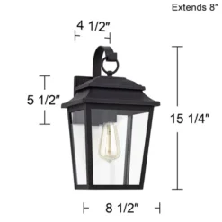 John Timberland Bellis Verde Rustic Outdoor Wall Light Fixture Texturized Black 15 1/4" Clear Glass For Post Exterior Barn Deck House Porch Yard Home -John Timberland Shop GUEST 33d82e42 28a2 4821 a169 fc27d8b5154b