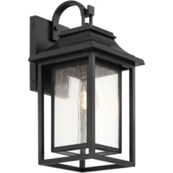 John Timberland Cecile 21.25 High Mission Outdoor Wall Light Fixture Mount Porch House Box Lantern Weatherproof Black Clear Seeded Glass Shade -John Timberland Shop GUEST 35b54388 6b4e 4dcc 90be c5e5407e9b87