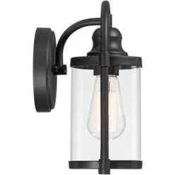 John Timberland Rustic Farmhouse Outdoor Wall Light Fixtures Set Of 2 Black 10 1/4" Clear Glass For Exterior Barn Deck House Porch Yard Patio Outside -John Timberland Shop GUEST 3768df9d aece 449a a535 81fd57ccdbbc