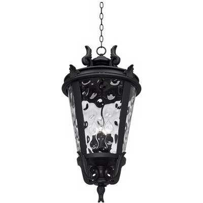 John Timberland Casa Marseille Rustic Outdoor Light Textured Black Scroll 30" Clear Hammered Glass Damp Rated For Post Exterior Barn Deck House Porch 2 John Timberland Casa Marseille Rustic Outdoor Light Textured Black Scroll 30" Clear Hammered Glass Damp Rated For Post Exterior Barn Deck House Porch - Image 2