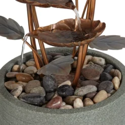 John Timberland Leonisis Rustic Cascading Leaves Outdoor Floor Water Fountain 38 1/2" For Yard Garden Patio Home Deck Lawn Porch House -John Timberland Shop GUEST 3b3a1a39 b154 4306 b3d0 68dcaf3ff79f