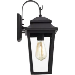 John Timberland Bellis Verde Modern Outdoor Wall Light Fixtures Set Of 2 Textured Black Lantern Frame 15 1/4" Clear Glass For Post Exterior -John Timberland Shop GUEST 3b984034 2a09 4179 9147 f2e43c449633