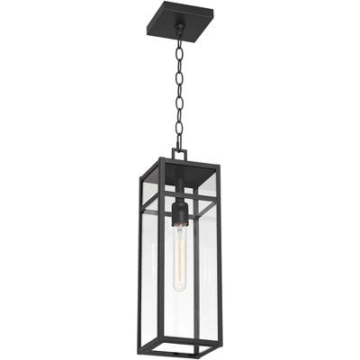 John Timberland San Lucas 19 1/2" High Modern Outdoor Pendant Light Fixture Ceiling Porch House Exterior Hanging Sand Black Metal Clear Glass Shade 5 John Timberland San Lucas 19 1/2" High Modern Outdoor Pendant Light Fixture Ceiling Porch House Exterior Hanging Sand Black Metal Clear Glass Shade - Image 5