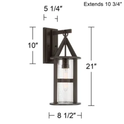 John Timberland Argentine Modern Industrial Outdoor Wall Light Fixture Bronze Metal 21" Clear Seedy Glass For Post Exterior Barn Deck House Porch Yard -John Timberland Shop GUEST 3f8bdd00 3646 474a ac70 9fa6b9cebd47