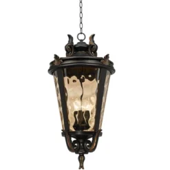 John Timberland Casa Marseille Vintage Rustic Outdoor Hanging Light Veranda Bronze 30" Champagne Hammered Glass Damp Rated For Post Exterior Barn -John Timberland Shop GUEST 402394aa b9f7 49e1 a10e 251b625ec959