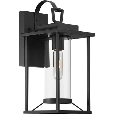 John Timberland Frederick 15 1/2" High Industrial Outdoor Wall Light Fixture Mount Porch House Weatherproof Sand Black Finish Metal Clear Glass Shade 7 John Timberland Frederick 15 1/2" High Industrial Outdoor Wall Light Fixture Mount Porch House Weatherproof Sand Black Finish Metal Clear Glass Shade - Image 7