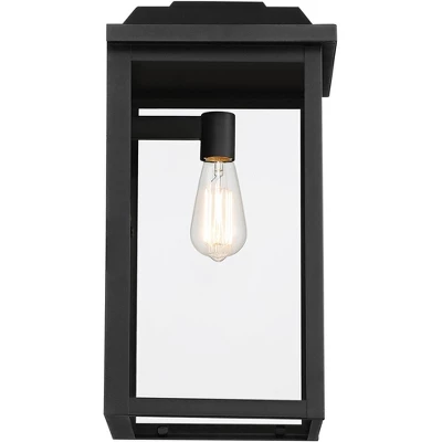 John Timberland Eastcrest Modern Outdoor Wall Light Fixture Textured Black 18 1/2" Clear Glass Panels For Post Exterior Barn Deck House Porch Yard 5 John Timberland Eastcrest Modern Outdoor Wall Light Fixture Textured Black 18 1/2" Clear Glass Panels For Post Exterior Barn Deck House Porch Yard - Image 5