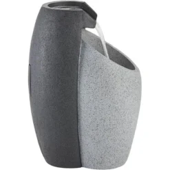 John Timberland Modern Outdoor Floor Water Fountain With Light LED 25" High Waterfall For Yard Garden Patio Deck Home -John Timberland Shop GUEST 41c6285e 6e21 486f b3d8 fdc42876ac40