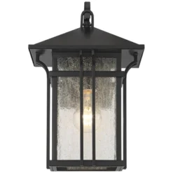 John Timberland Mission Outdoor Wall Light Fixture Painted Bronze 14" Seeded Clear Glass Lantern For House Porch Patio Deck -John Timberland Shop GUEST 4215e857 8acc 4da6 9c0f 590416a4f9fc