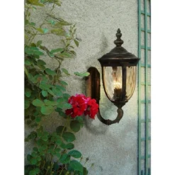 John Timberland Bellagio Vintage Rustic Outdoor Wall Light Fixture Veranda Bronze Upbridge 21" Hammered Glass Sconce For Post Exterior Barn Deck House -John Timberland Shop GUEST 4295136a 3f37 4c3e 8dad ab762fbc0153