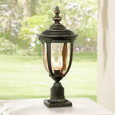 John Timberland Bellagio Vintage Outdoor Post Light Veranda Bronze With Pier Mount 25'' Champagne Hammered Glass For Exterior Barn Deck House Porch 1 John Timberland Bellagio Vintage Outdoor Post Light Veranda Bronze With Pier Mount 25'' Champagne Hammered Glass For Exterior Barn Deck House Porch