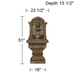 Royal Lions Head 51" High Large Italian Outdoor Decor Faux Stone Floor Fountain With Light Waterfall Outside Garden Patio Yard -John Timberland Shop GUEST 43b84f03 25ef 42ba 87e1 e23f452c1fe8