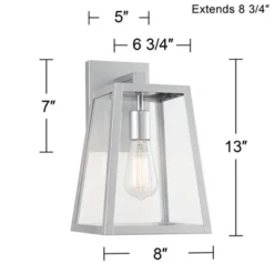 John Timberland Arrington Modern Outdoor Wall Light Fixtures Set Of 2 Silver Metal 13" Clear Glass For Post Exterior Barn Deck House Porch Yard Posts 13 John Timberland Arrington Modern Outdoor Wall Light Fixtures Set Of 2 Silver Metal 13" Clear Glass For Post Exterior Barn Deck House Porch Yard Posts -John Timberland Shop GUEST 43c89a2f 91d1 4f5f 982b 283daf80f9b5