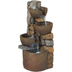 John Timberland Ashmill Urn Rustic Cascading Outdoor Floor Water Fountain With LED Light 29" For Yard Garden Patio Deck Porch Exterior Balcony -John Timberland Shop GUEST 4502991b b2b7 4392 b4aa b9b50d74584b