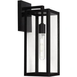 John Timberland Titan Modern Outdoor Wall Light Fixture Mystic Black 17" Clear Glass For Post Exterior Barn Deck House Porch Yard Patio Home Outside -John Timberland Shop GUEST 451bd147 50e0 4bb9 9c40 a85192e83665