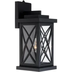 John Timberland Woodland Park Outdoor Wall Light Fixture Black Dusk To Dawn 15" Clear Glass For Post Exterior Barn Deck House Porch Yard Patio Home -John Timberland Shop GUEST 47a24b21 100a 4f8a b29a e29d6312ff54