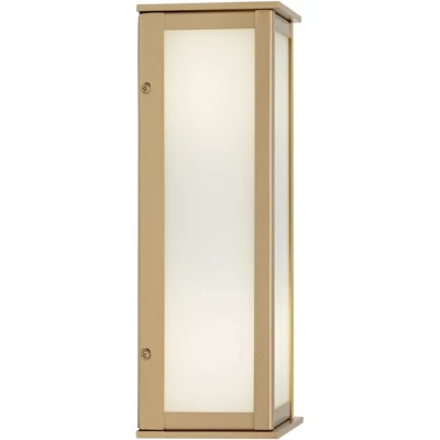 John Timberland Modern Outdoor Wall Light Fixture Warm Gold 12 3/4" Milky White Glass Shade For Exterior Barn Deck House Porch Yard Patio Outside Home 8 John Timberland Modern Outdoor Wall Light Fixture Warm Gold 12 3/4" Milky White Glass Shade For Exterior Barn Deck House Porch Yard Patio Outside Home - Image 8