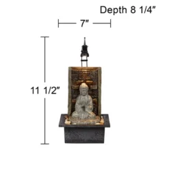 John Timberland Namaste Buddha Zen Waterfall Indoor Tabletop Water Fountain With LED Light 11 1/2" For Table Office Desk Home Bedroom Meditation -John Timberland Shop GUEST 49ae1e77 02d4 4175 8439 5166e7de0704