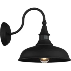 John Timberland Gough Rustic Industrial Farmhouse Outdoor Barn Light Fixture Texturized Black Dusk To Dawn Motion Sensor Dark Sky 12 1/2" For Exterior -John Timberland Shop GUEST 4abc2fc7 8835 4da1 b2f3 bc29c35154d2