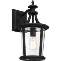 John Timberland Leto 18 1/2" High Modern Outdoor Wall Light Fixture Mount Porch House Exterior Outside Weatherproof Black Metal Clear Glass Shade -John Timberland Shop GUEST 4b912881 e3ad 4322 8c54 feb2d71ff1e6