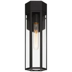 John Timberland Gambit 17" High Modern Outdoor Wall Light Fixture Mount Porch House Exterior Outside Weatherproof Matte Black Clear Glass Shade 11 John Timberland Gambit 17" High Modern Outdoor Wall Light Fixture Mount Porch House Exterior Outside Weatherproof Matte Black Clear Glass Shade -John Timberland Shop GUEST 4bf3d27d 541a 4b95 af4f 9cd4db228f03