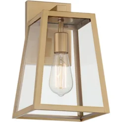 John Timberland Arrington Modern Outdoor Wall Light Fixture Soft Gold Metal 13" Clear Glass For Post Exterior Barn Deck House Porch Yard Posts Patio -John Timberland Shop GUEST 4d64d6a4 07a3 47a9 84da 7be19ab990d7
