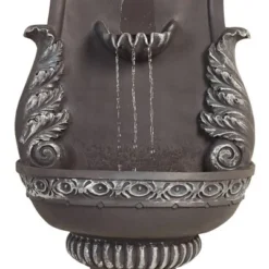 John Timberland Tivoli Grey Ornate Rustic Outdoor 2 Tier Outdoor Wall Water Fountain 33" For Yard Backyard Garden Patio Home Deck Porch House Exterior -John Timberland Shop GUEST 4d684cb8 cc22 4f4a 918c d909123ff9a9