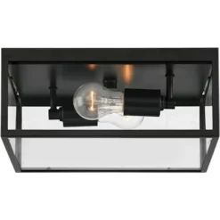 John Timberland Modern Outdoor Ceiling Light Fixture Matte Black 12" Clear Glass Panels Square Exterior House Porch Patio Outside 12 John Timberland Modern Outdoor Ceiling Light Fixture Matte Black 12" Clear Glass Panels Square Exterior House Porch Patio Outside -John Timberland Shop GUEST 4e075bcb 874e 4f19 9015 357d14560ca6