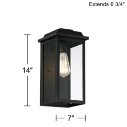 John Timberland Eastcrest Modern Outdoor Wall Light Fixtures Set Of 2 Textured Black Metal 14" Clear Glass For Post Exterior Barn Deck House -John Timberland Shop GUEST 4edfd450 2cf1 4065 93e9 d8d8668d839a