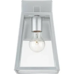 John Timberland Arrington Modern Outdoor Wall Light Fixture Silver Steel 10 3/4" Clear Glass For Post Exterior Barn Deck House Porch Yard Posts Patio -John Timberland Shop GUEST 4f4253c3 f57b 4dc6 be66 9710ab997df9