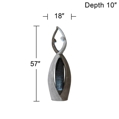 John Timberland Dancing Couple Modern Outdoor Floor Water Fountain With LED Light 57" For Yard Garden Patio Home Deck Porch Exterior Balcony Roof 5 John Timberland Dancing Couple Modern Outdoor Floor Water Fountain With LED Light 57" For Yard Garden Patio Home Deck Porch Exterior Balcony Roof - Image 5