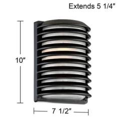 John Timberland Modern Industrial Outdoor Wall Light Fixture Black Grid 10" Frosted Glass For Post Exterior Barn Deck House Porch Yard Posts Patio -John Timberland Shop GUEST 50d9cbe3 5a4a 4008 bfe1 3f0852beed6b