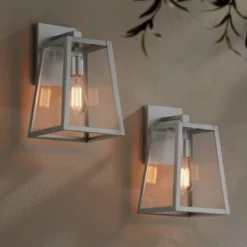 John Timberland Arrington Modern Outdoor Wall Light Fixtures Set Of 2 Silver Metal 13" Clear Glass For Post Exterior Barn Deck House Porch Yard Posts 12 John Timberland Arrington Modern Outdoor Wall Light Fixtures Set Of 2 Silver Metal 13" Clear Glass For Post Exterior Barn Deck House Porch Yard Posts -John Timberland Shop GUEST 50f26c44 992a 4dde baab 79e111e929fd