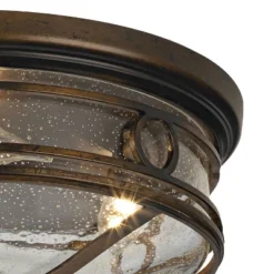 John Timberland Beverly Drive Rustic Flush Mount Outdoor Ceiling Light Bronze 7" Clear Seedy Glass For Post Exterior Barn Deck House Porch Yard Patio -John Timberland Shop GUEST 51112cbe 5a5c 41c8 ac18 c6bf691fa5b2