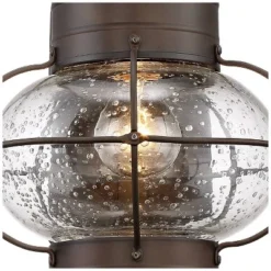 John Timberland Galt Rustic Outdoor Wall Light Fixture Oil Rubbed Bronze Motion Sensor Dusk To Dawn 19 3/4" Clear Seedy Glass For Post Exterior Barn -John Timberland Shop GUEST 51b33d68 70c1 47f3 8103 e68929358cd9