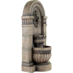 John Timberland Roman Outdoor Floor Water Fountain With Light LED 50" High 2-Tier Lion Face For Yard Garden Patio Deck Home 12 John Timberland Roman Outdoor Floor Water Fountain With Light LED 50" High 2-Tier Lion Face For Yard Garden Patio Deck Home -John Timberland Shop GUEST 52a0bfc5 2de5 478b b8ec d1e2abab083f