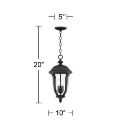 John Timberland Park Sienna Vintage Outdoor Hanging Light Black Metal 20" Clear Glass For Post Exterior Barn Deck House Porch Yard Patio Home Outside -John Timberland Shop GUEST 52dac0d2 1ce1 42b4 845c 9053afde8618