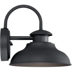 John Timberland Midland Industrial Outdoor Wall Light Fixture Black Motion Sensor Dusk To Dawn 9" For Post Exterior Barn Deck House Porch Yard Patio -John Timberland Shop GUEST 537f12f5 0210 4c22 860b 5df0d53c03e9