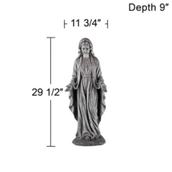 John Timberland Virgin Mary Statue Sculpture Decor Outdoor Garden Front Porch Patio Yard Outside Home Balcony Gray Stone Finish Ceramic 29" Tall 11 John Timberland Virgin Mary Statue Sculpture Decor Outdoor Garden Front Porch Patio Yard Outside Home Balcony Gray Stone Finish Ceramic 29" Tall -John Timberland Shop GUEST 53a9a68b 5d67 4bd6 80a2 d0c43c965db8