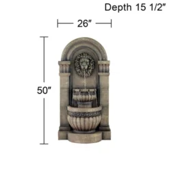 John Timberland Roman Outdoor Floor Water Fountain With Light LED 50" High 2-Tier Lion Face For Yard Garden Patio Deck Home 11 John Timberland Roman Outdoor Floor Water Fountain With Light LED 50" High 2-Tier Lion Face For Yard Garden Patio Deck Home -John Timberland Shop GUEST 542dfa46 c485 4704 8df0 d4687d88836b