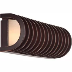 John Timberland Modern Outdoor Wall Light Fixture Rubbed Bronze Grid 16 3/4" Frosted Glass Cylinder For Exterior Porch Patio -John Timberland Shop GUEST 5526915d 3829 4a1f 8336 85555596fe5f