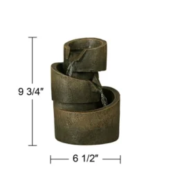 John Timberland Rustic Modern Zen Indoor Tabletop Water Fountain 9 3/4" High Cascading Table Desk Office Home Bedroom Relaxation -John Timberland Shop GUEST 560d1c9f a8ed 4cbc beba 7a4d672f5a3a