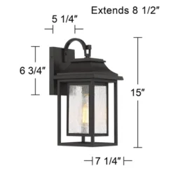 John Timberland Cecile Modern Outdoor Wall Light Fixture Painted Bronze 15" Seeded Clear Glass For Post Exterior Barn Deck House Porch Yard Patio Home -John Timberland Shop GUEST 5635a0c1 cccb 488e ae05 06d67c58f407