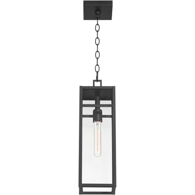 John Timberland San Lucas 19 1/2" High Modern Outdoor Pendant Light Fixture Ceiling Porch House Exterior Hanging Sand Black Metal Clear Glass Shade 6 John Timberland San Lucas 19 1/2" High Modern Outdoor Pendant Light Fixture Ceiling Porch House Exterior Hanging Sand Black Metal Clear Glass Shade - Image 6