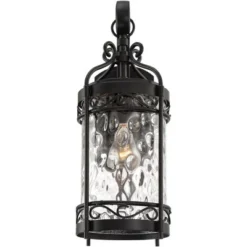 John Timberland Paseo Outdoor Vintage Wall Light Fixture Matte Black 19" Clear Hammered Glass For Post Exterior Barn Deck House Porch Yard Posts Patio -John Timberland Shop GUEST 56e72608 005e 4807 94d7 018be1c2a4f4