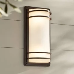 John Timberland Habitat Modern Industrial Outdoor Wall Light Fixtures Set Of 2 Rubbed Bronze 16" Opal Glass For Post Exterior Barn Deck 10 John Timberland Habitat Modern Industrial Outdoor Wall Light Fixtures Set Of 2 Rubbed Bronze 16" Opal Glass For Post Exterior Barn Deck -John Timberland Shop GUEST 576d8e41 2951 4494 b0c0 04dbb0928388
